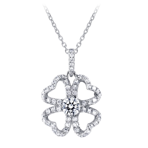 GIA36分鑽石幸運草墜子